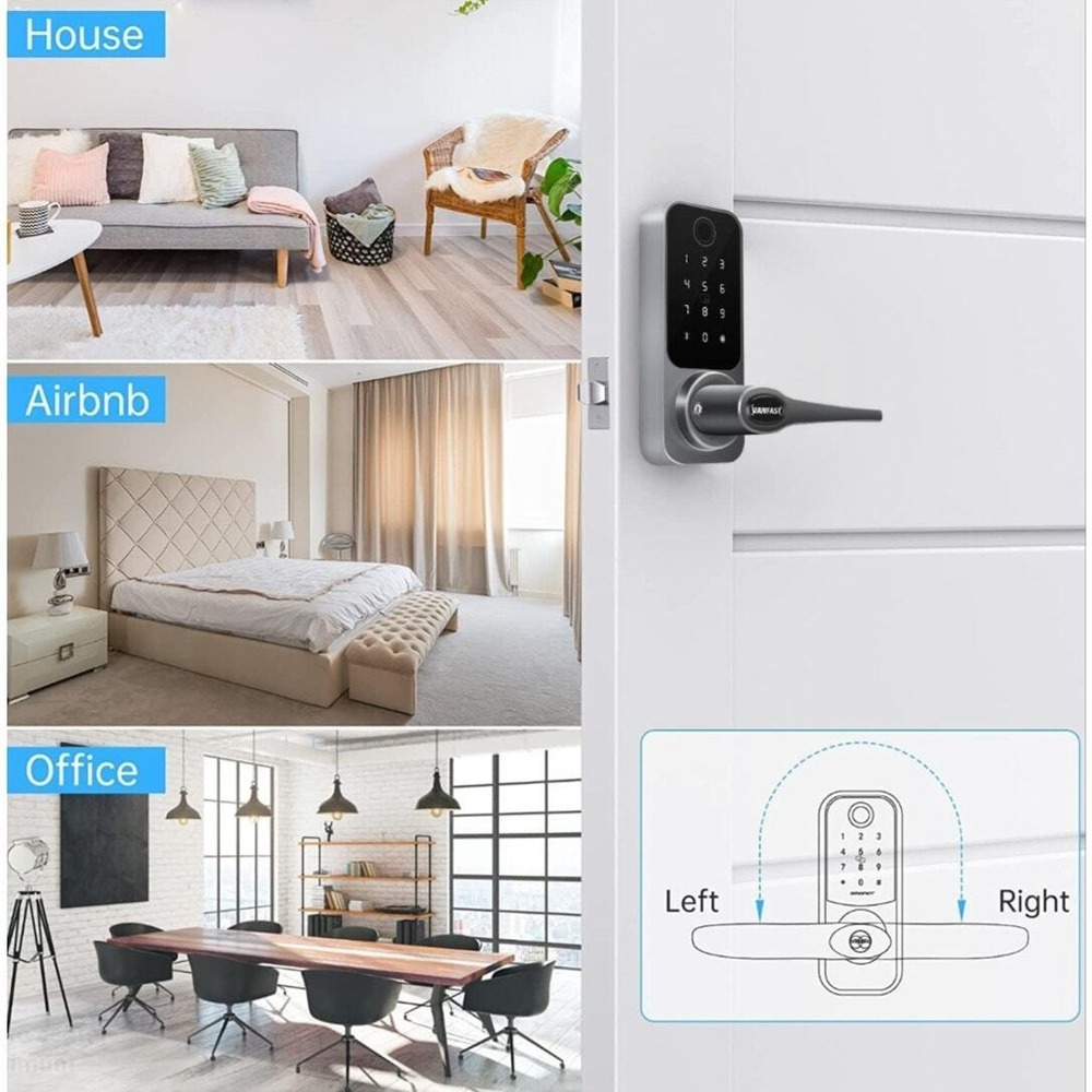 Smart Lock Fingerprint Keyless Entry Locks‎ with Touchscreen Keypad - Picture 4 of 10